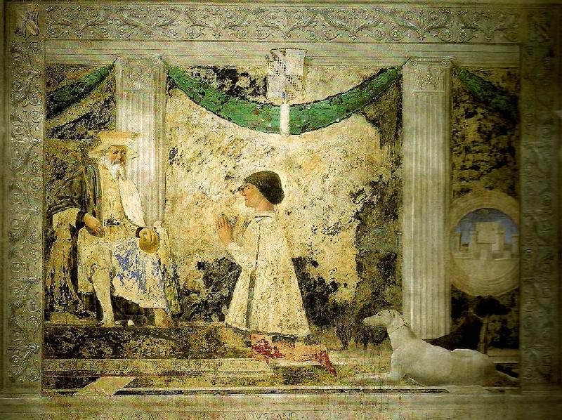 Piero della Francesca rimini, san francesco fresco and tempera
